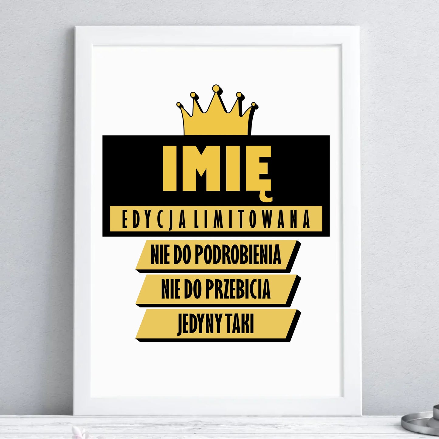 Plakat białej w ramie na Dzień Chłopaka