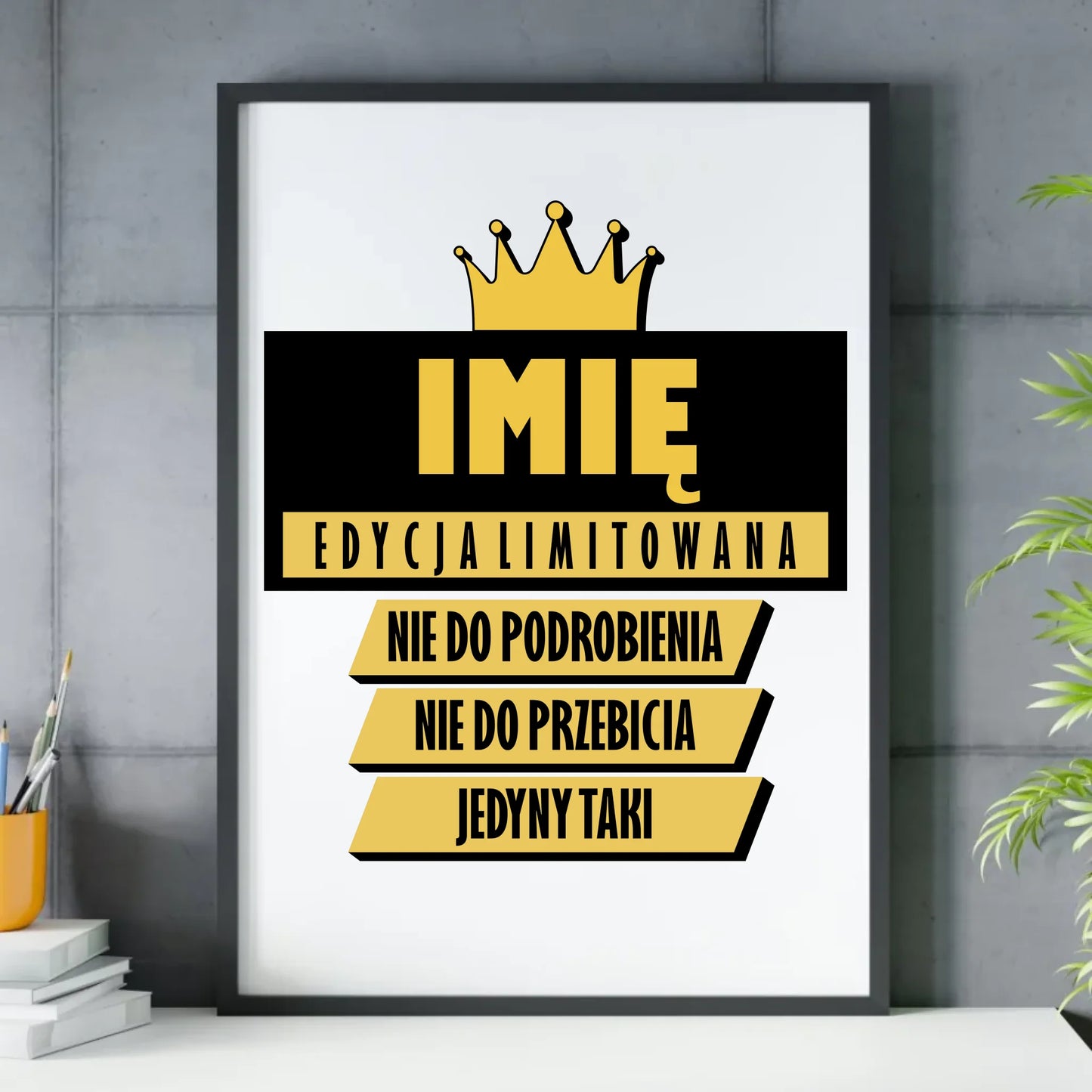 Plakat czarnej w ramie na Dzień Chłopaka