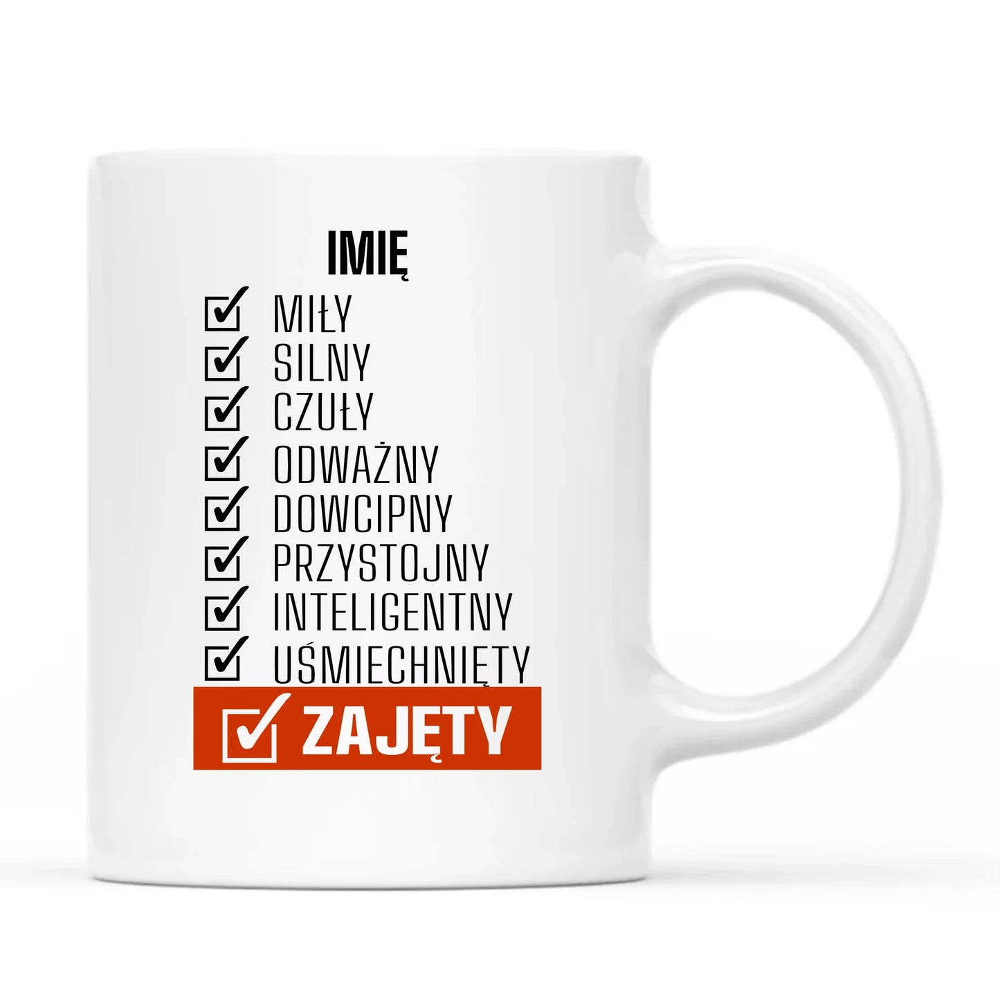 Ceramiczny kubek z zabawnym napisem - prezent na Dzień Chłopaka