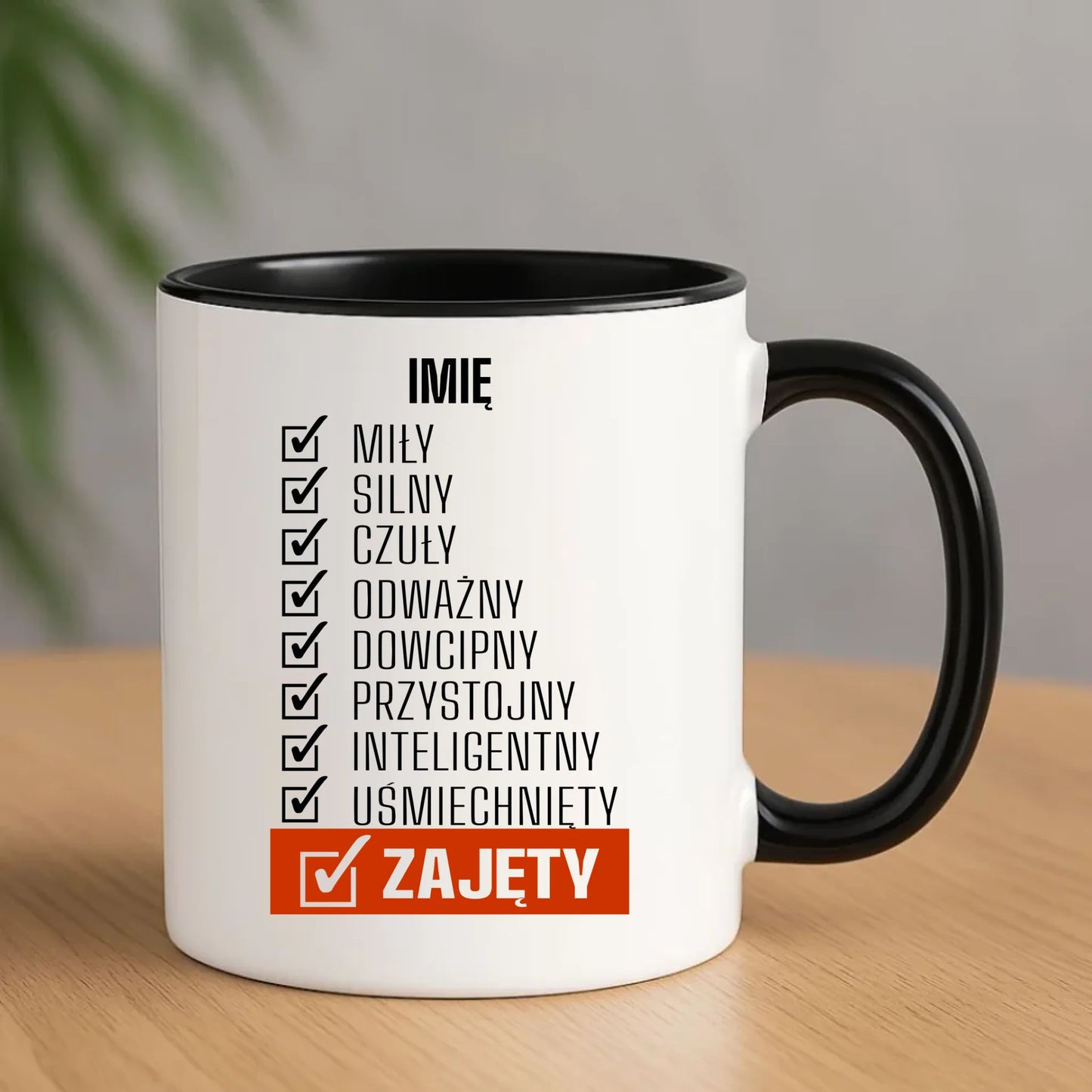 Czarny kubek z grafiką - prezent na Dzień Chłopaka