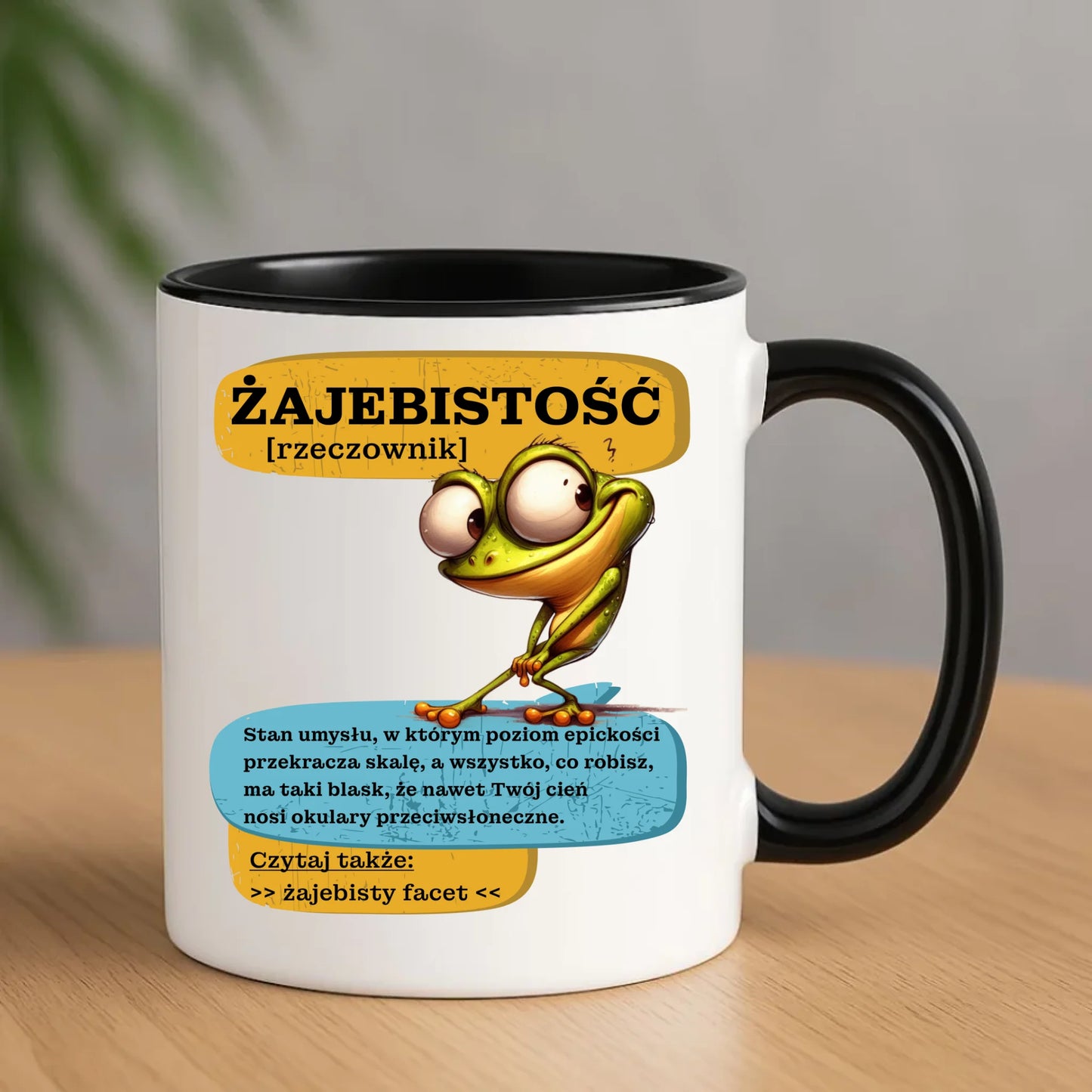 Czarny kubek z grafiką - prezent na Dzień Chłopaka