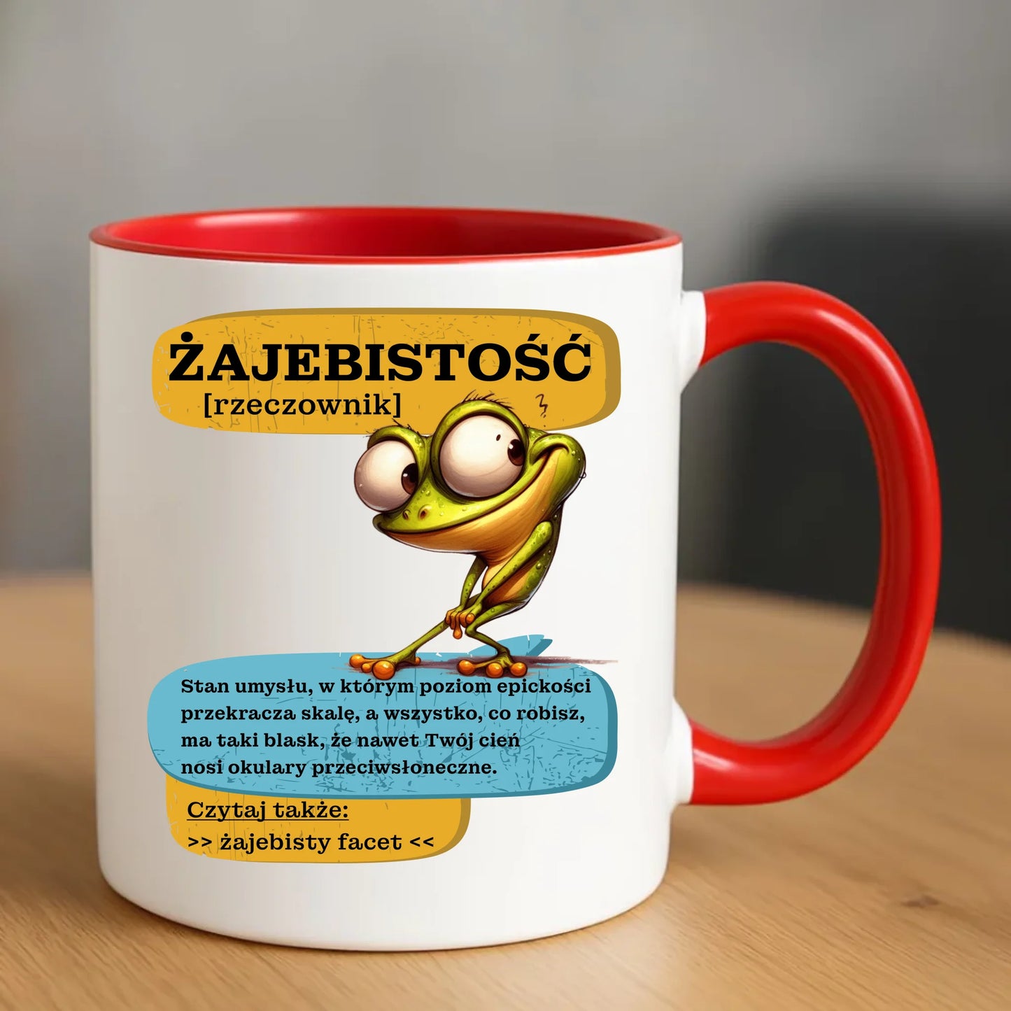 Czerwony kubek dla faceta prezent na Dzień Chłopaka