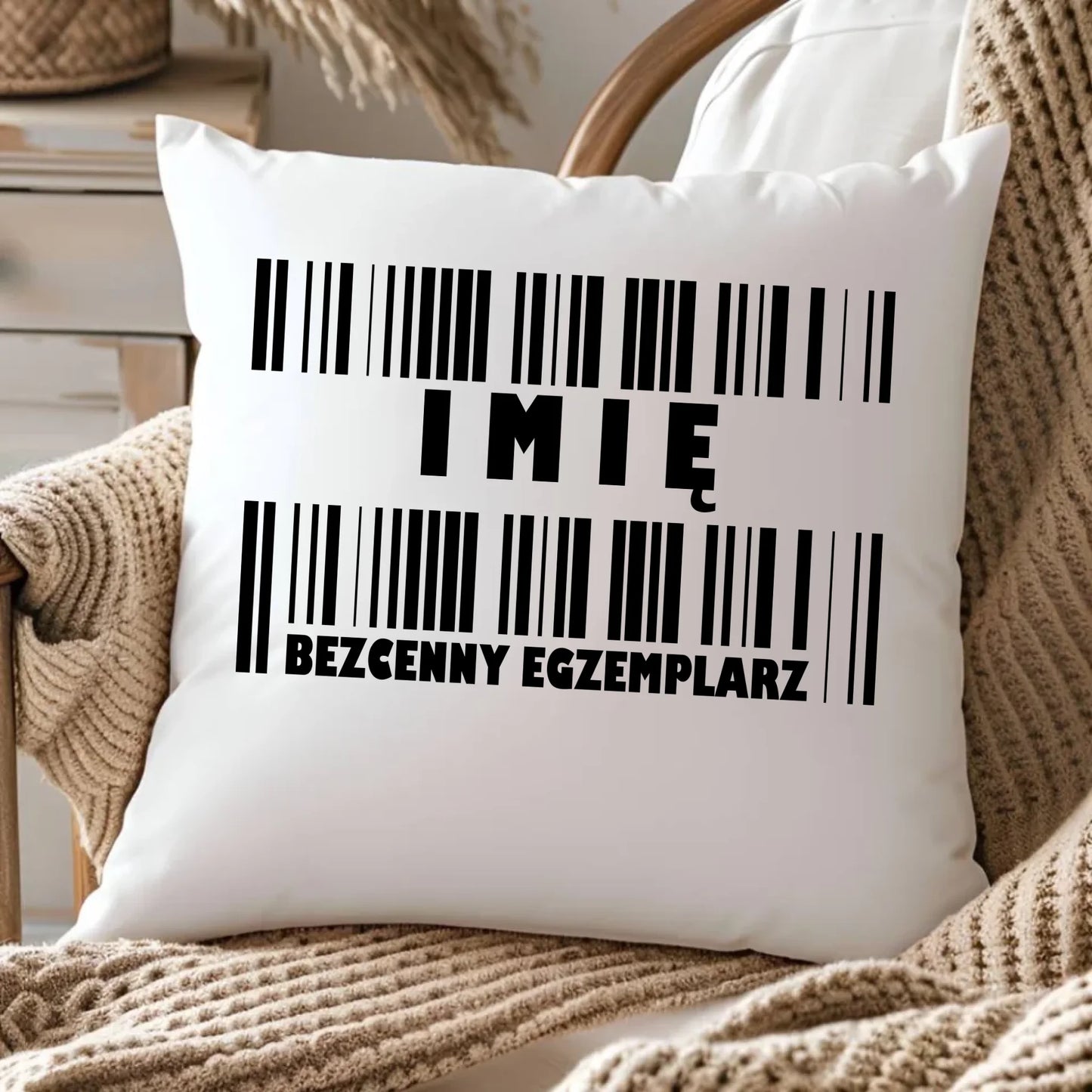 Pluszowa poduszka z zabawnym nadrukiem na Dzień Chłopaka