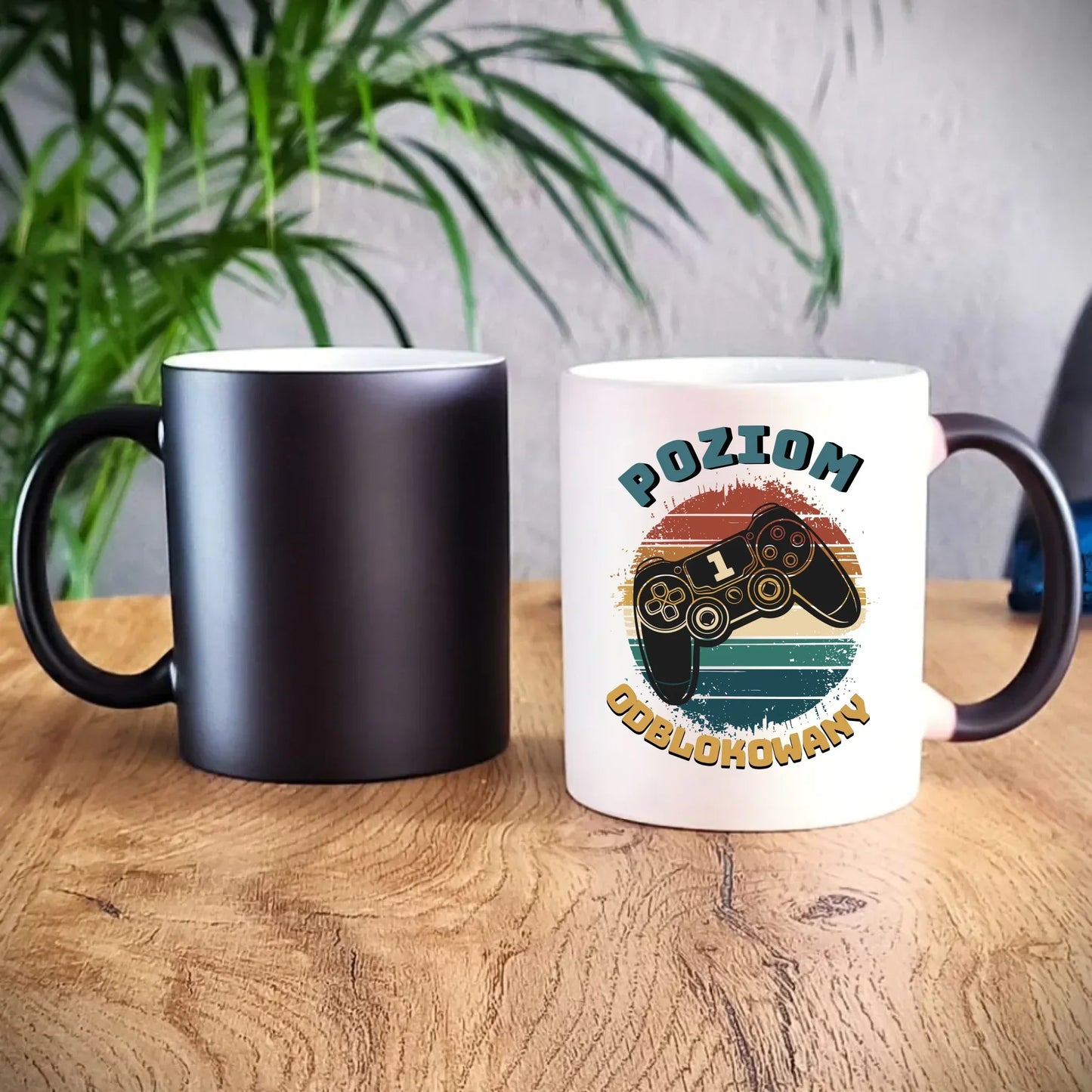 Kubek magiczny - Poziom odblokowany - gamer do szkoły - personalizowany SZ01 - StoryCups.pl