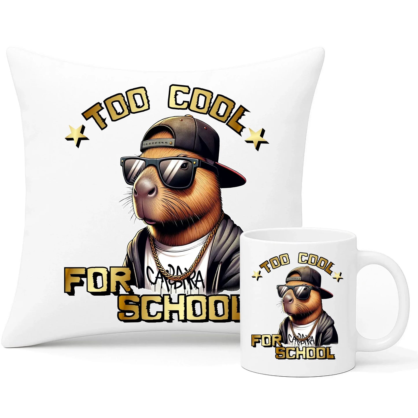 Zestaw poduszka i kubek z kapibarą do szkoły Too cool SZ06 - StoryCups.pl