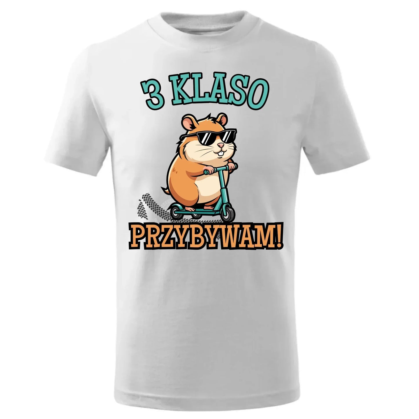 Koszulka na powrót do szkoły Przybywam personalizuj klasę SZ07 - StoryCups.pl
