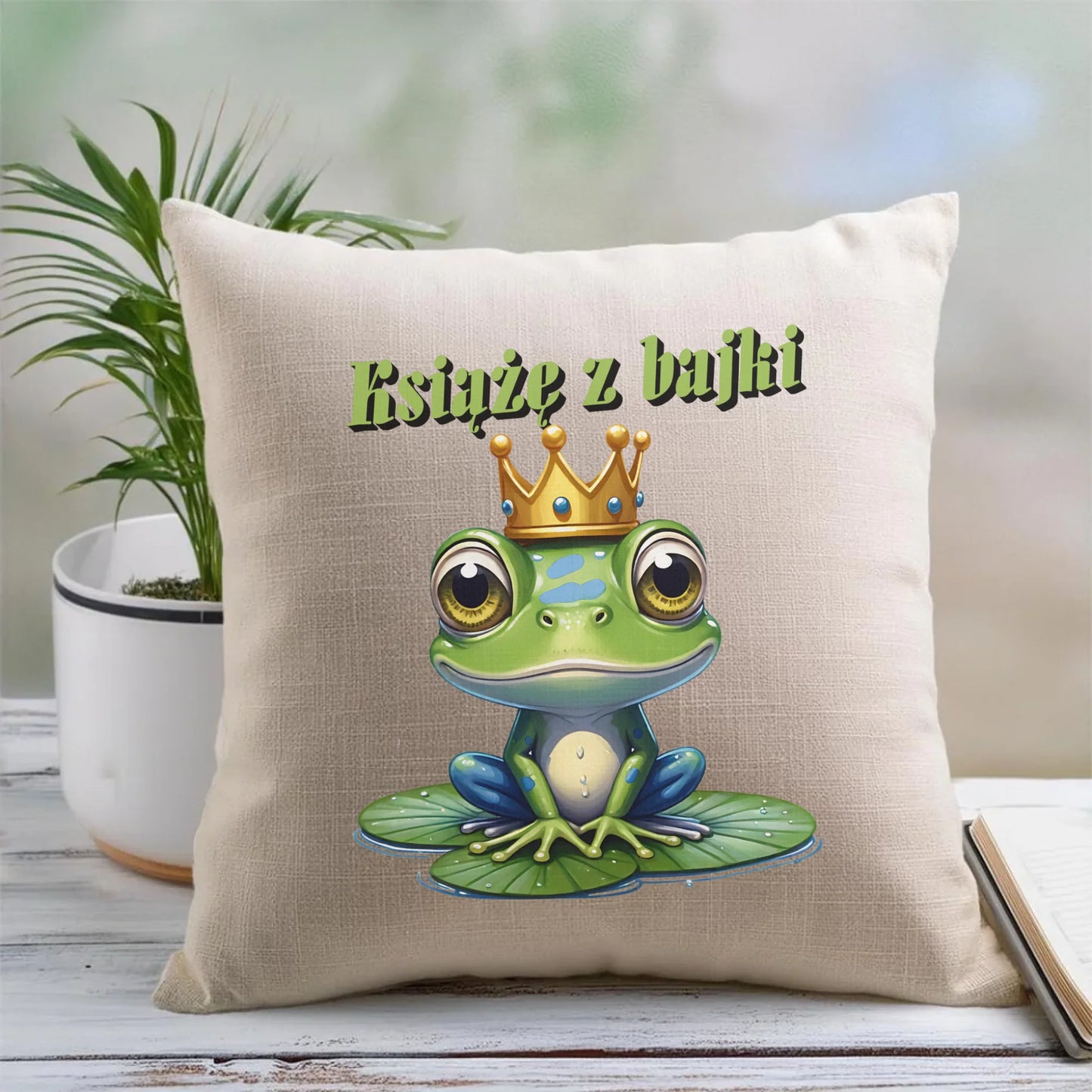 Lniana poduszka ze śmiesznym nadrukiem na Dzień Chłopaka