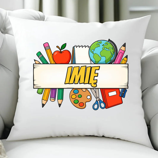 Poduszka szkolna z imieniem SZ10 - StoryCups.pl