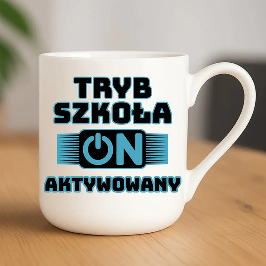 Kubek elegant szkolny Tryb szkoła aktywowany SZ11 - StoryCups.pl