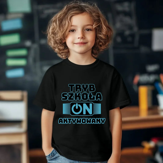 Śmieszna koszulka szkolna Tryb szkoła aktywowany SZ11 - StoryCups.pl