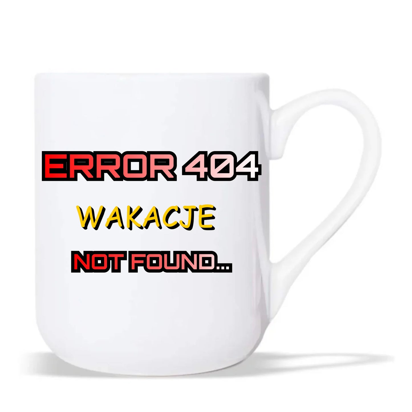 Kubek elegant szkolny - Error 404 - śmieszny SZ15 - StoryCups.pl