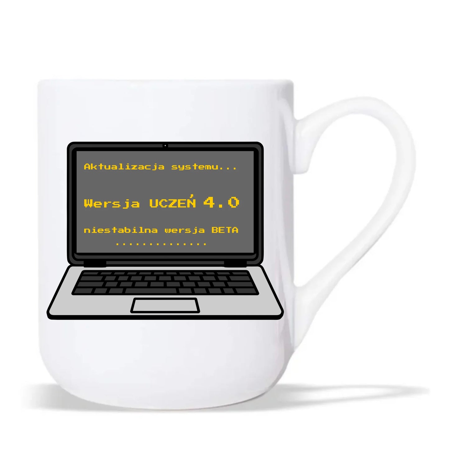 Kubek elegant dla ucznia - Aktualizacja systemu - powrót do szkoły - personalizowany SZ16 - StoryCups.pl