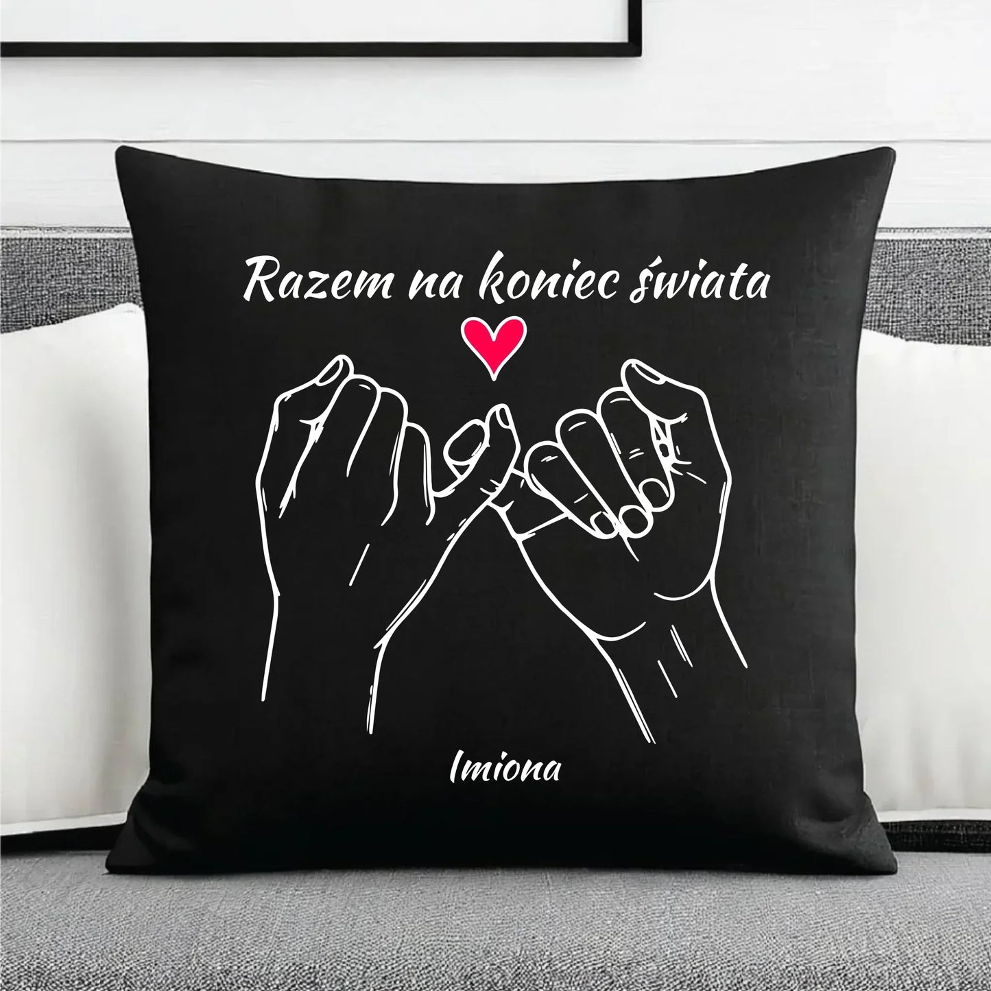 Razem na koniec świata | Poduszka dekoracyjna W60 - StoryCups.pl