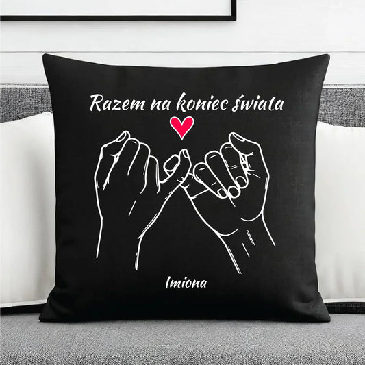 Razem na koniec świata | Poduszka dekoracyjna W60 - StoryCups.pl