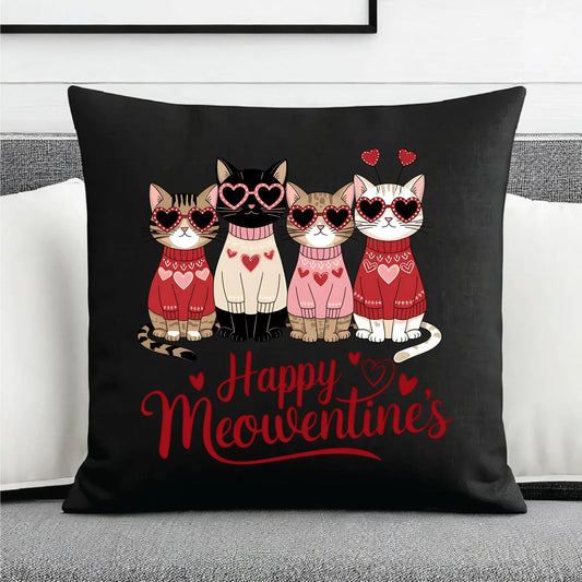 Kocia Miłość | Poduszka dekoracyjna walentynkowa W25 - StoryCups.pl