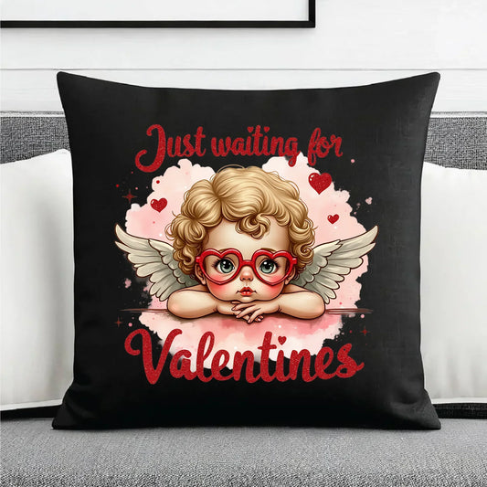 Czekam tylko na Walentynki | Poduszka dekoracyjna walentynkowa W24 - StoryCups.pl