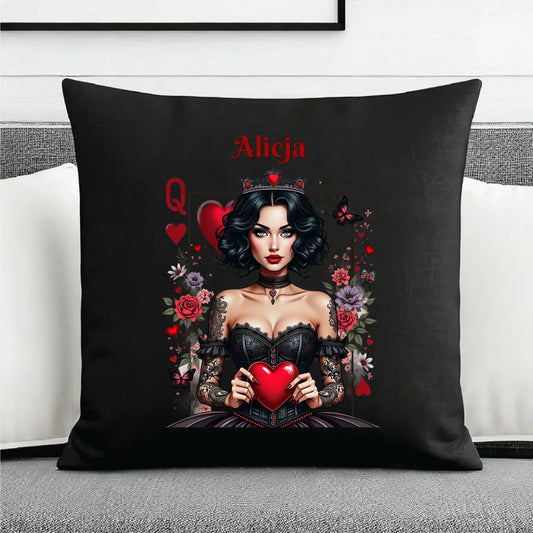 Królowa Serc | Poduszka dekoracyjna W46 - StoryCups.pl