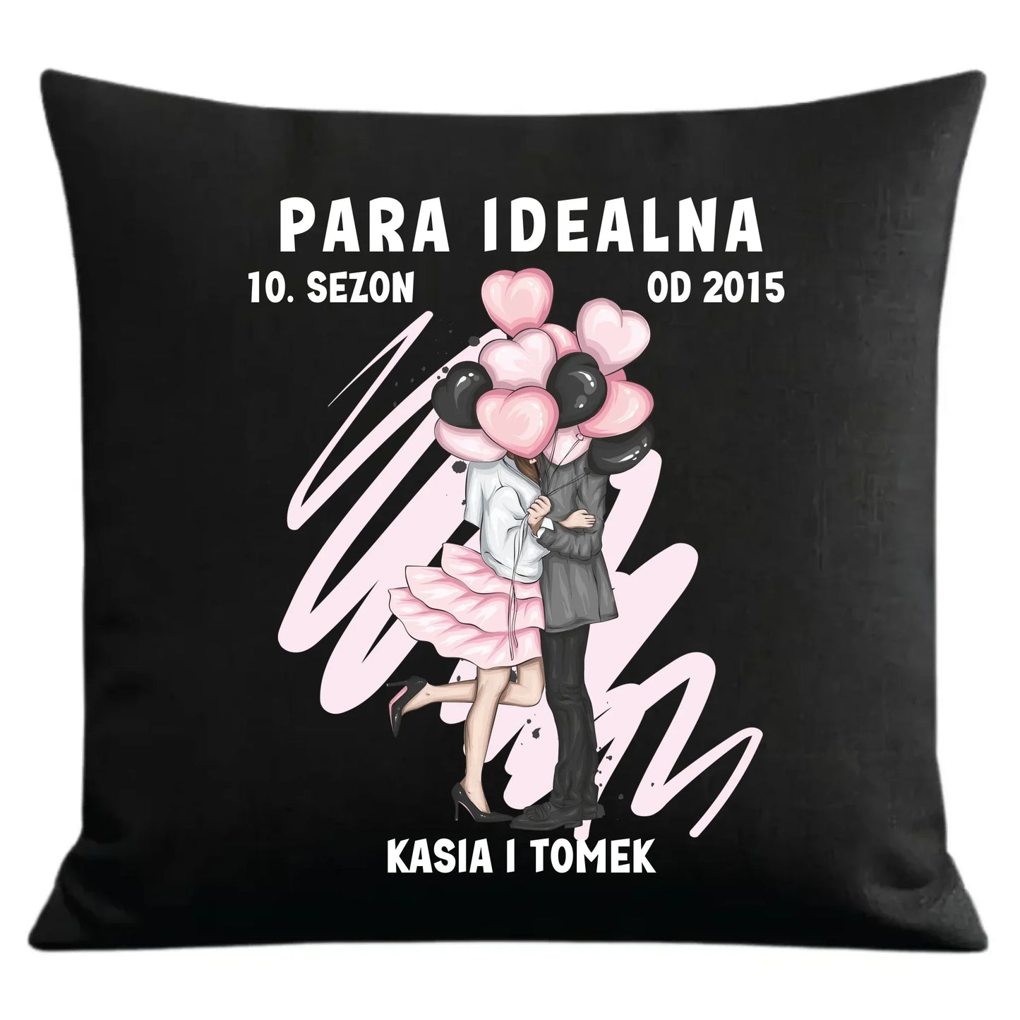 Para idealna | Personalizowana poduszka dekoracyjna dla par W11 - StoryCups.pl