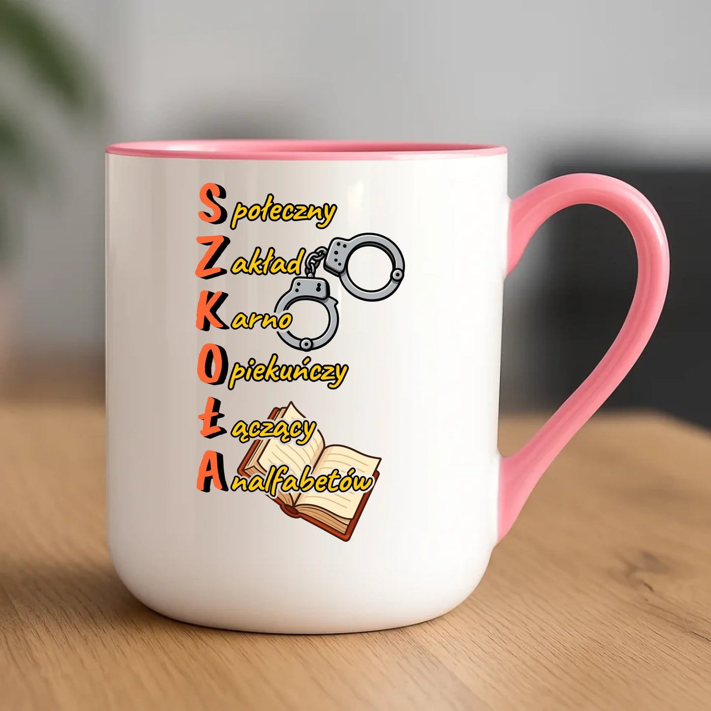 Kubek elegant do szkoły - S.Z.K.O.Ł.A. Zakład Karno Opiekuńczy SZ17 - StoryCups.pl