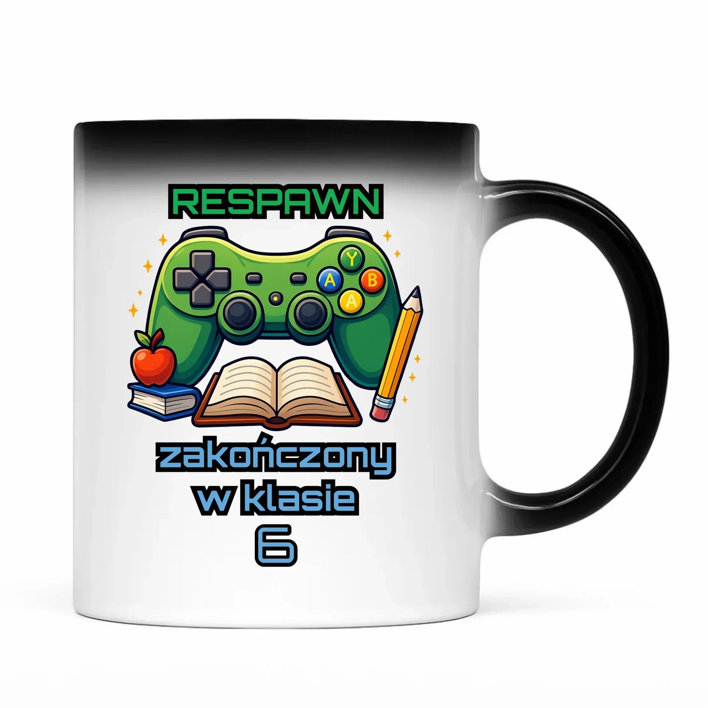 Kubek magiczny szkolny - Respawn - gamer do szkoły - personalizowany SZ18 - StoryCups.pl