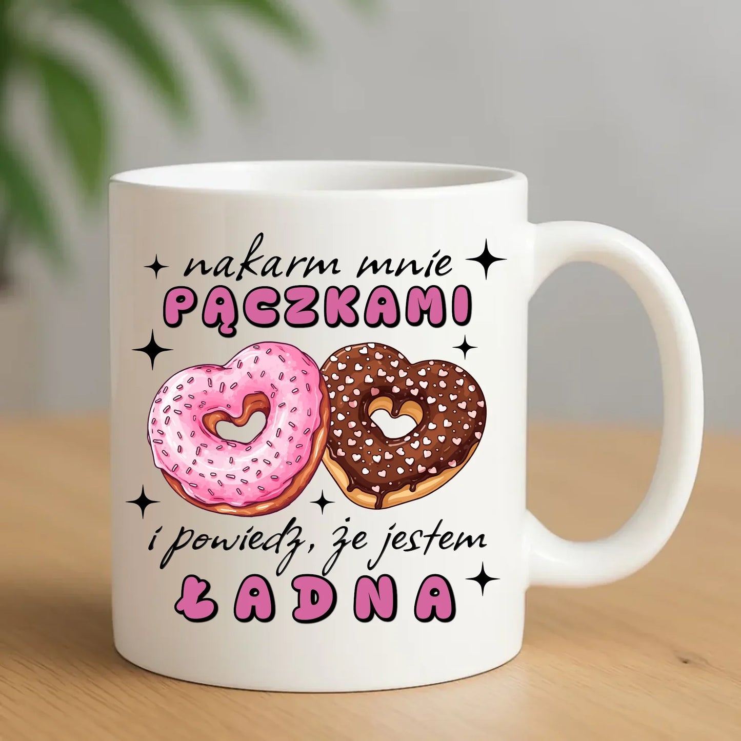 Nakarm mnie pączkami | Kubek W59 - StoryCups.pl