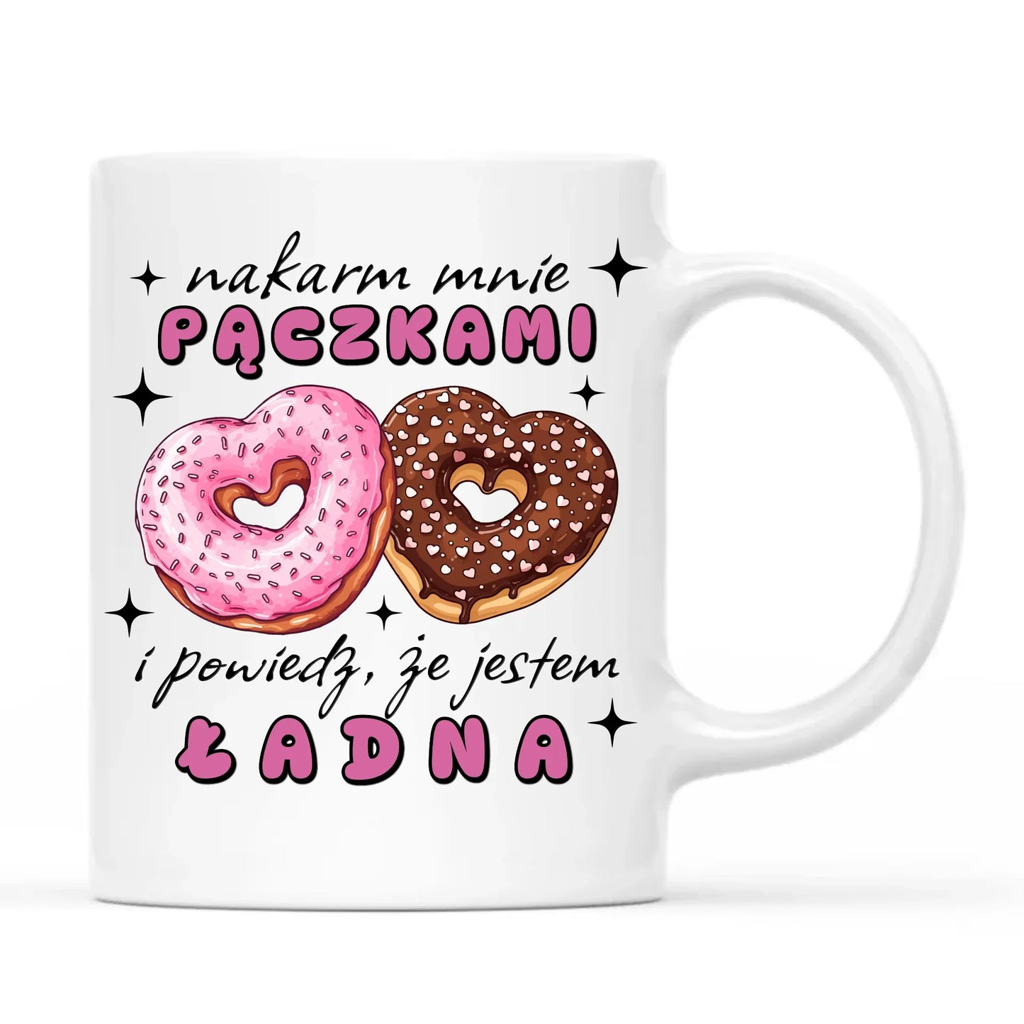 Nakarm mnie pączkami | Kubek W59 - StoryCups.pl