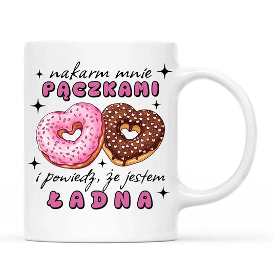 Nakarm mnie pączkami | Kubek W59 - StoryCups.pl
