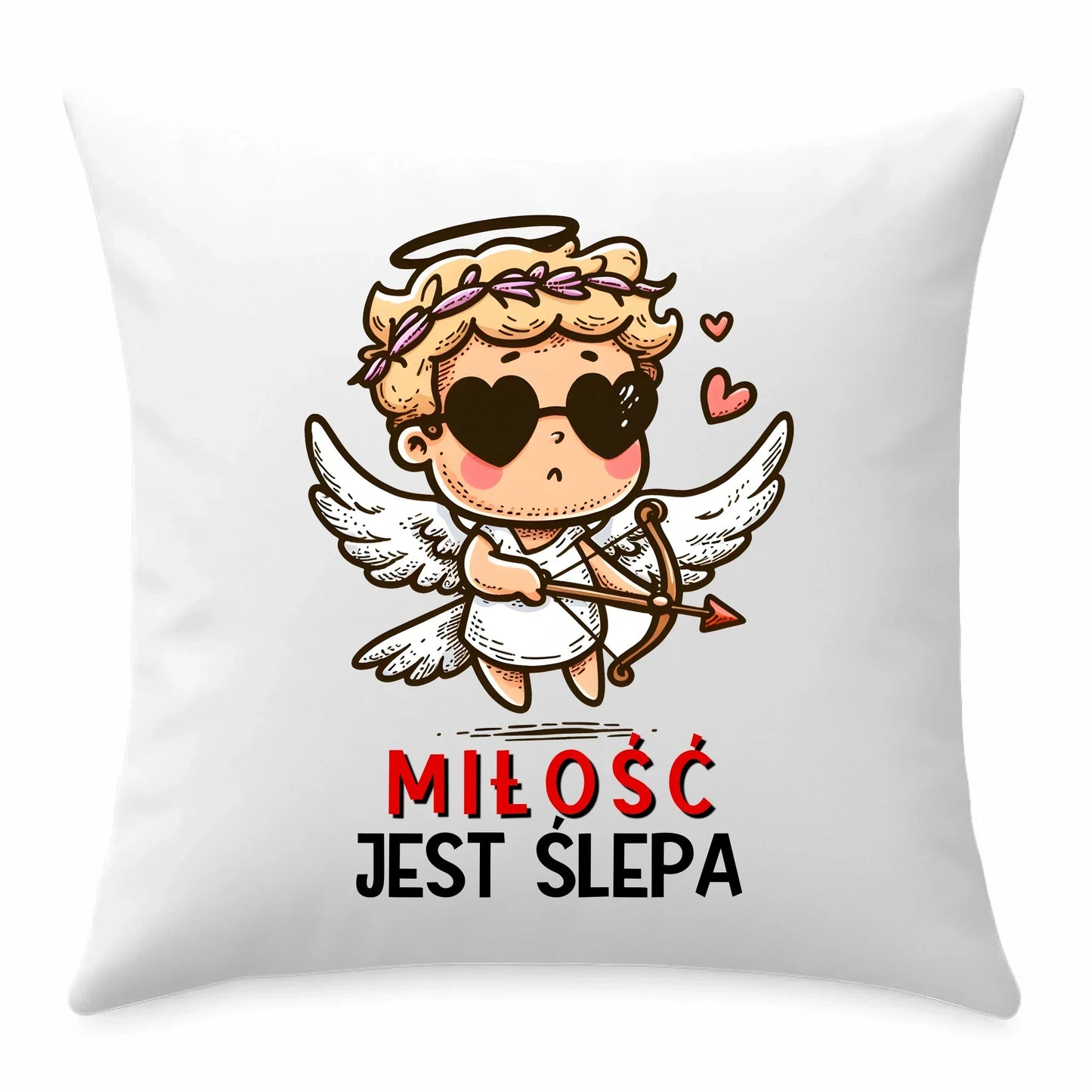 Miłość jest ślepa | Poduszka W48 - StoryCups.pl