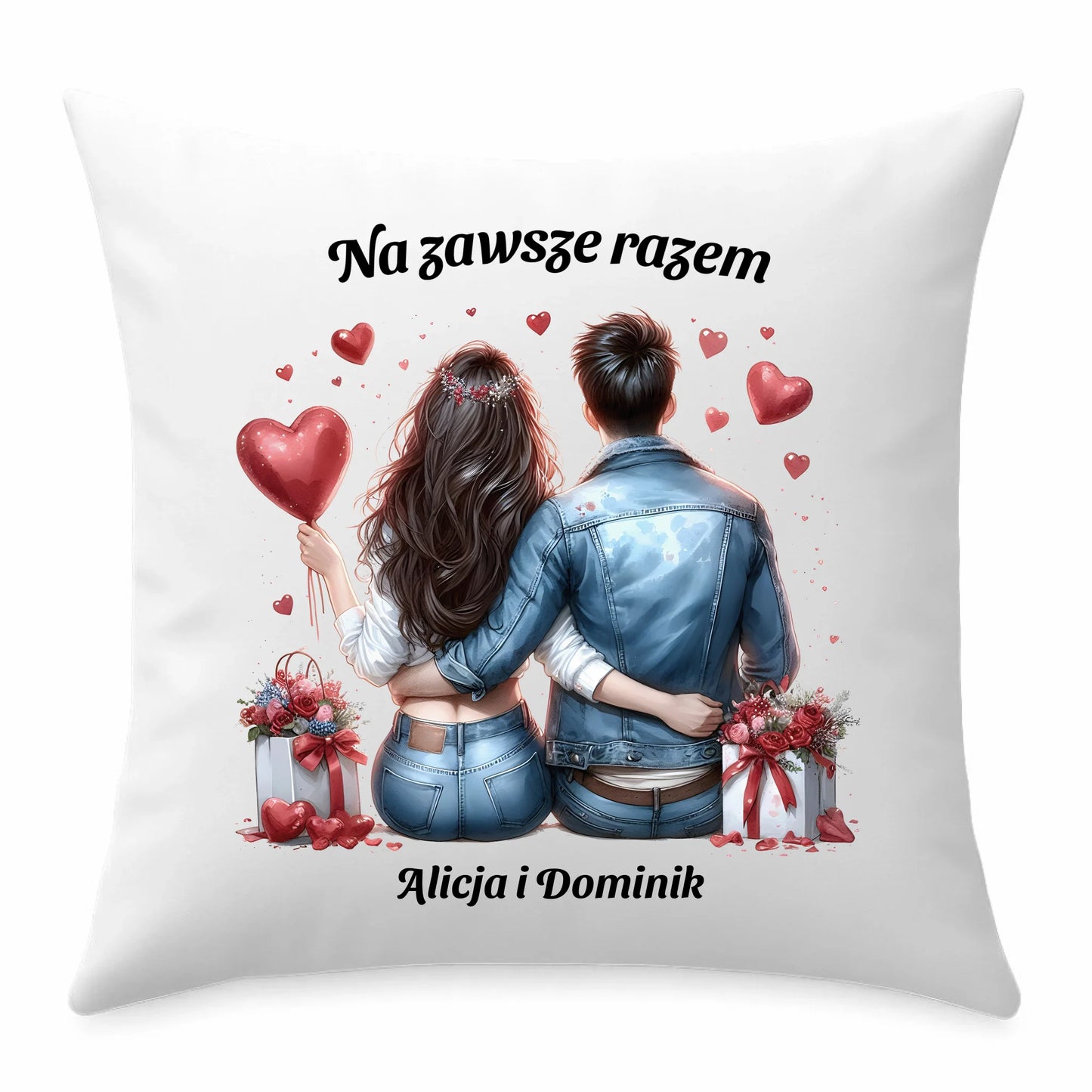 Poduszka dla par 40x40 cm – prezent dla zakochanych