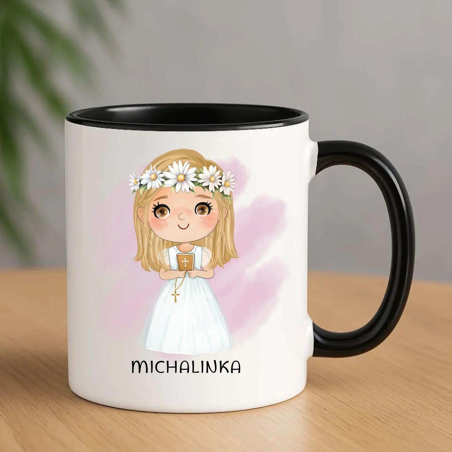 Kubek | Prezent na Pierwszą Komunię Świętą dla dziewczynki - cytat personalizowany PK02 - StoryCups.pl