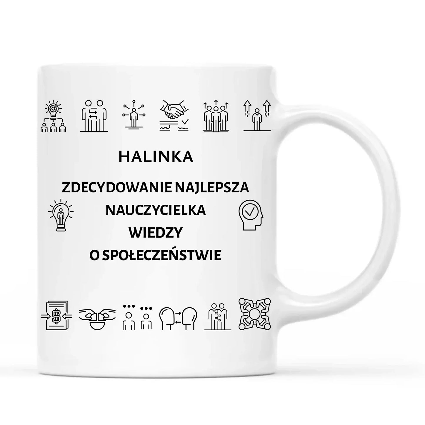 Kubek dla nauczyciela i nauczycielki - Wiedza o społeczeństwie WOS N59 - StoryCups.pl