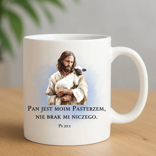 Kubek chrześcijański - Pan jest moim pasterzem DU03 - StoryCups.pl