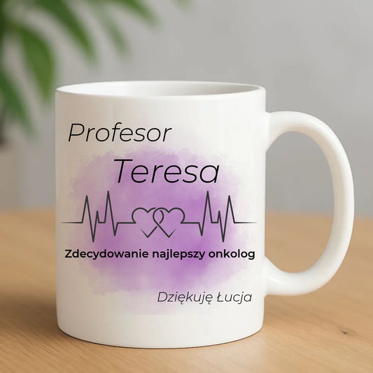 Kubek dla lekarza - Prezent dla onkologa - personalizowany L01 - StoryCups.pl