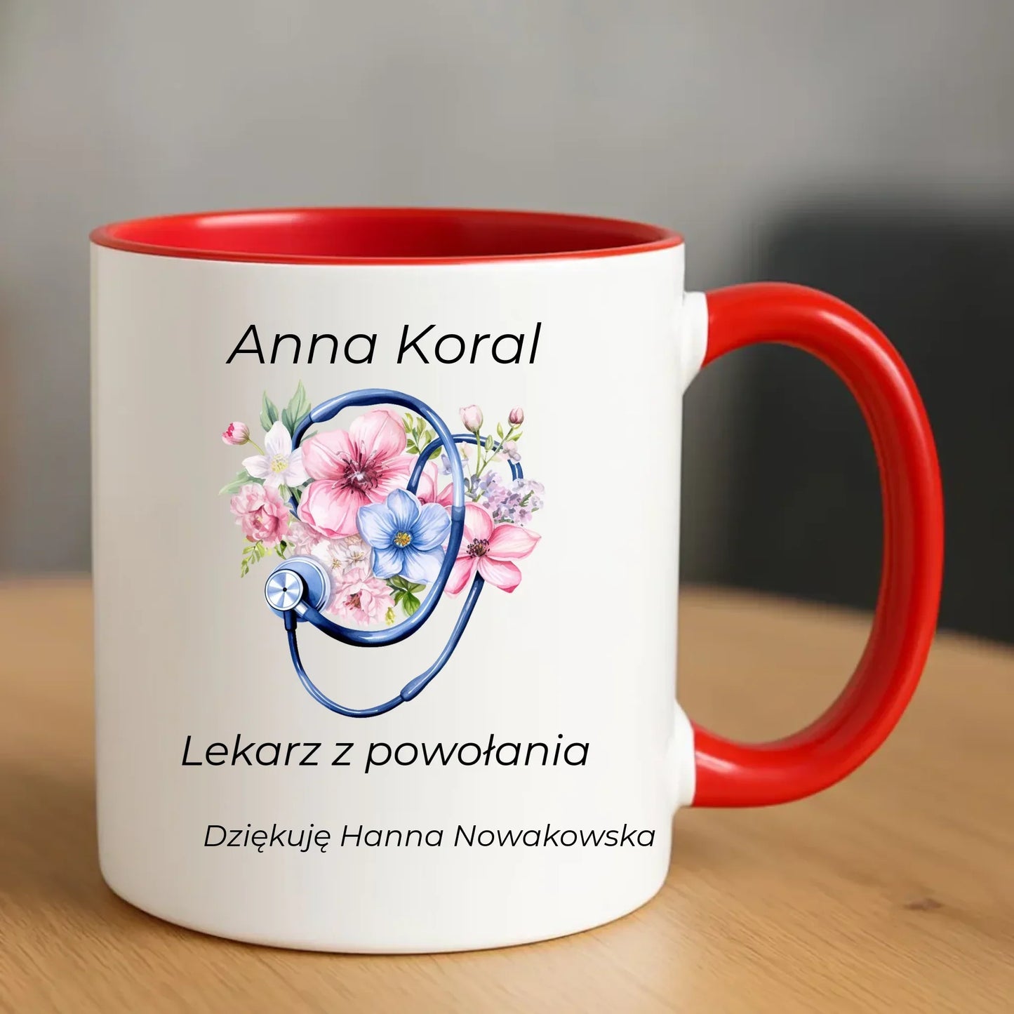 Kubek dla lekarza - Lekarz z powołania - personalizowany L01