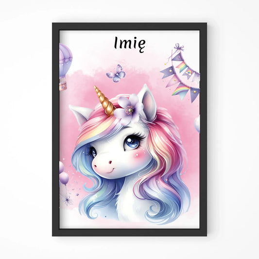 Jednorożec | Obraz w ramie dla dziecka DD08 - StoryCups.pl