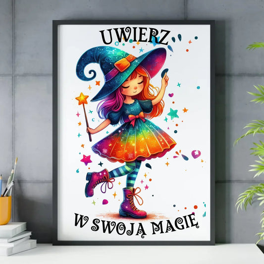 Uwierz w swoją magię wróżka | Obraz w ramie dla dziecka DD16 - StoryCups.pl