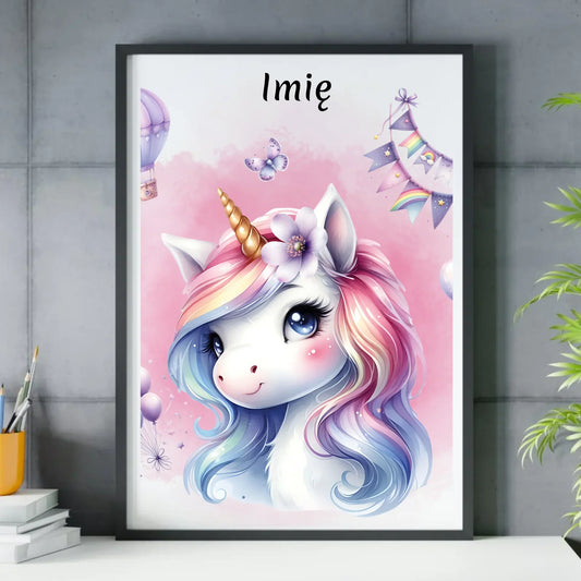 Jednorożec | Obraz w ramie dla dziecka DD08 - StoryCups.pl