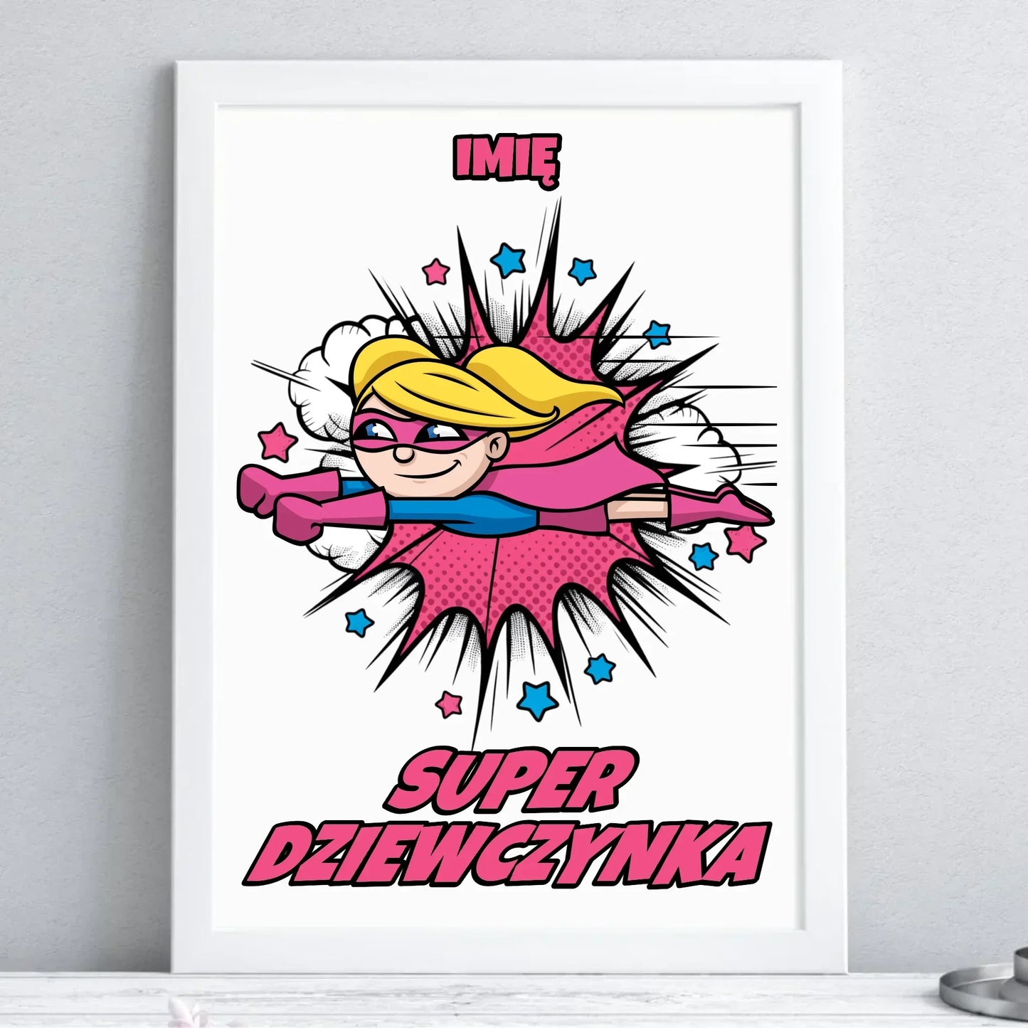 Super Dziewczynka | Obraz w ramie dla dziecka DD17 - StoryCups.pl