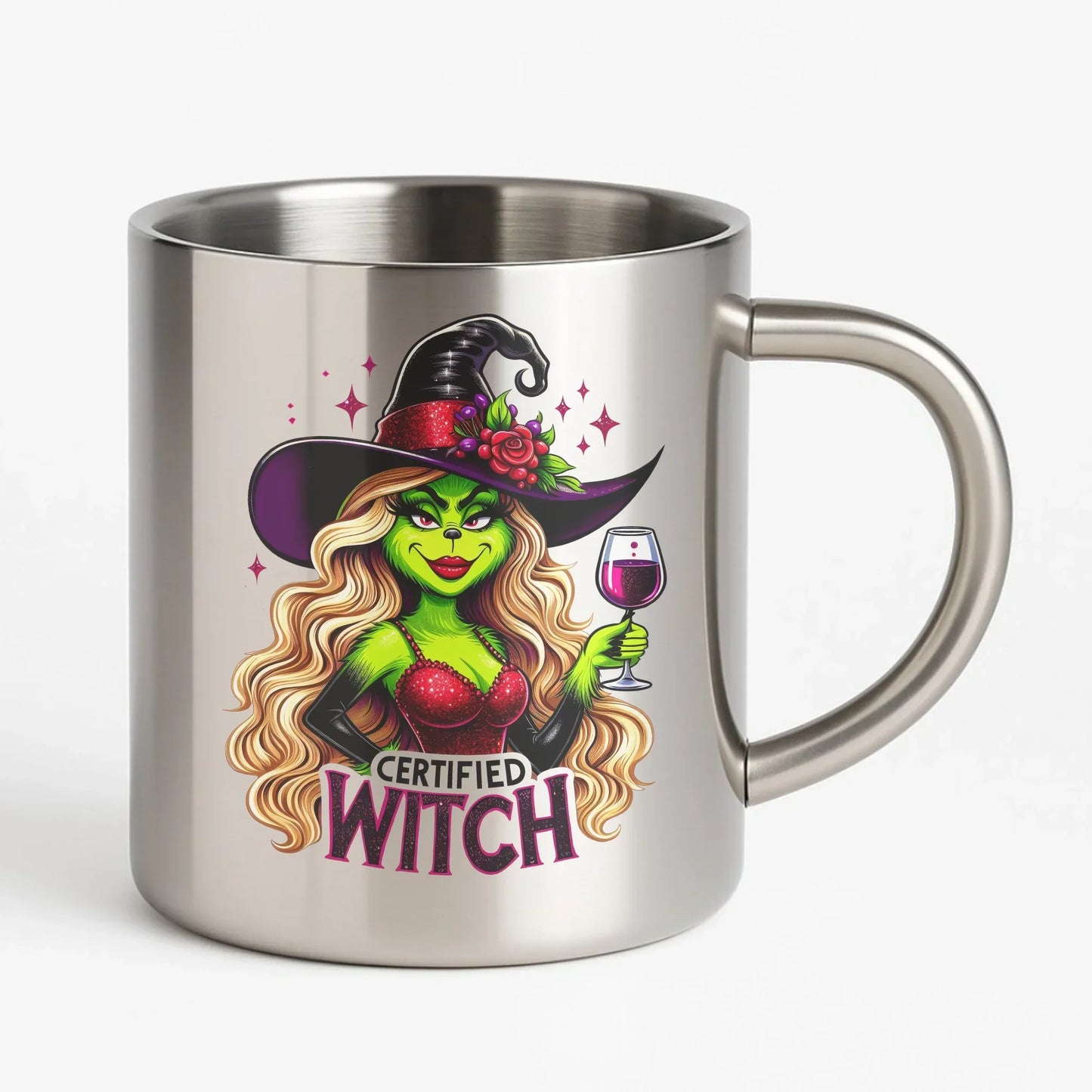 Certified Witch | Śmieszny kubek metalowy HL13 - StoryCups.pl