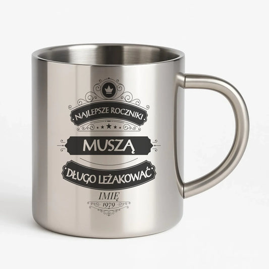 Najlepsze roczniki | Personalizowany metalowy kubek prezent na urodziny U09 - StoryCups.pl