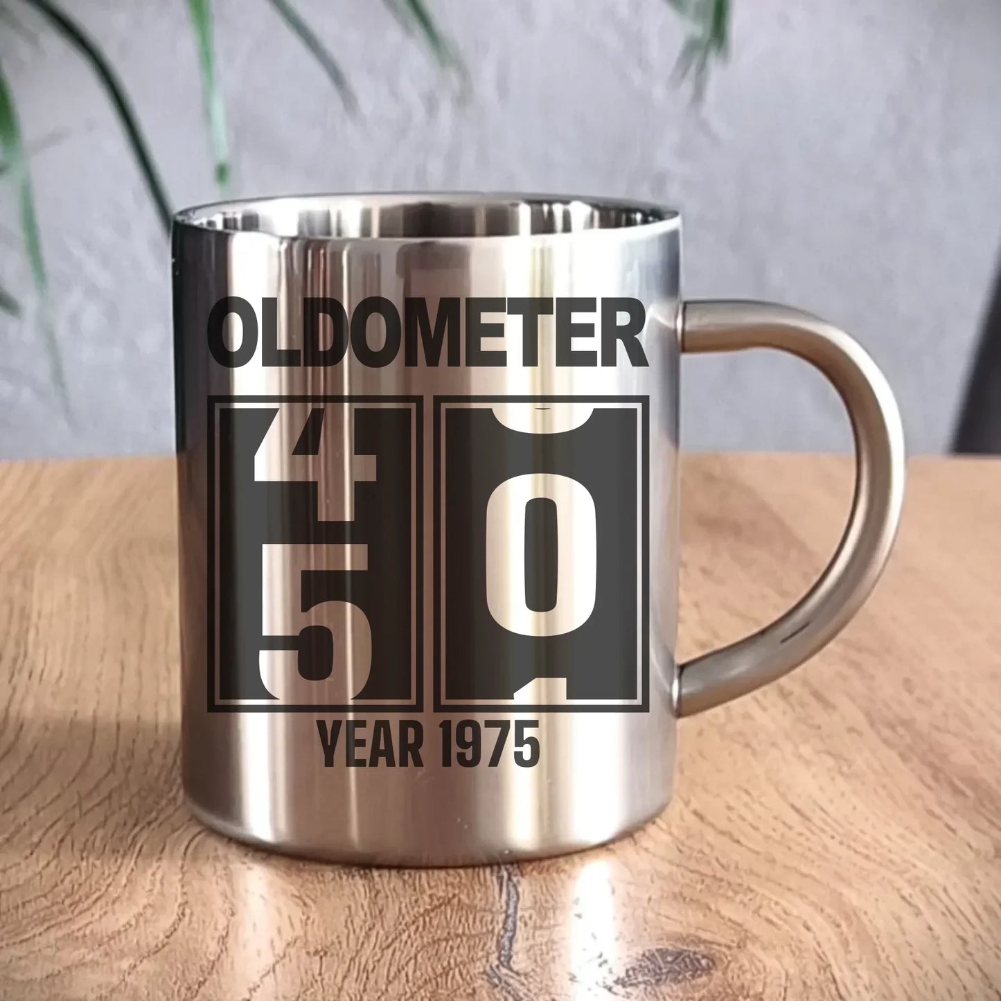 Oldometer 20-85 lat | Kubek metalowy na urodziny U06 - StoryCups.pl