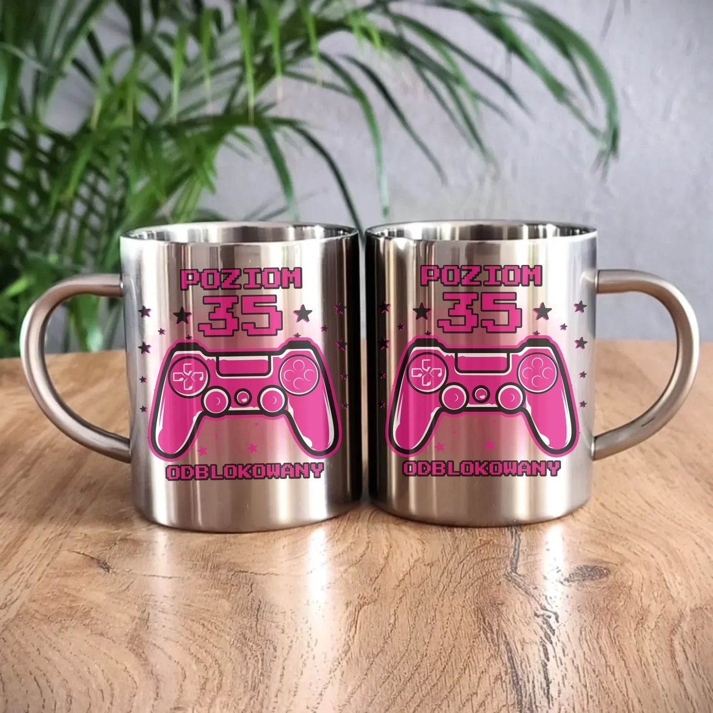 Poziom odblokowany (wiek) | Kubek metalowy na urodziny dla gracza U23 - StoryCups.pl
