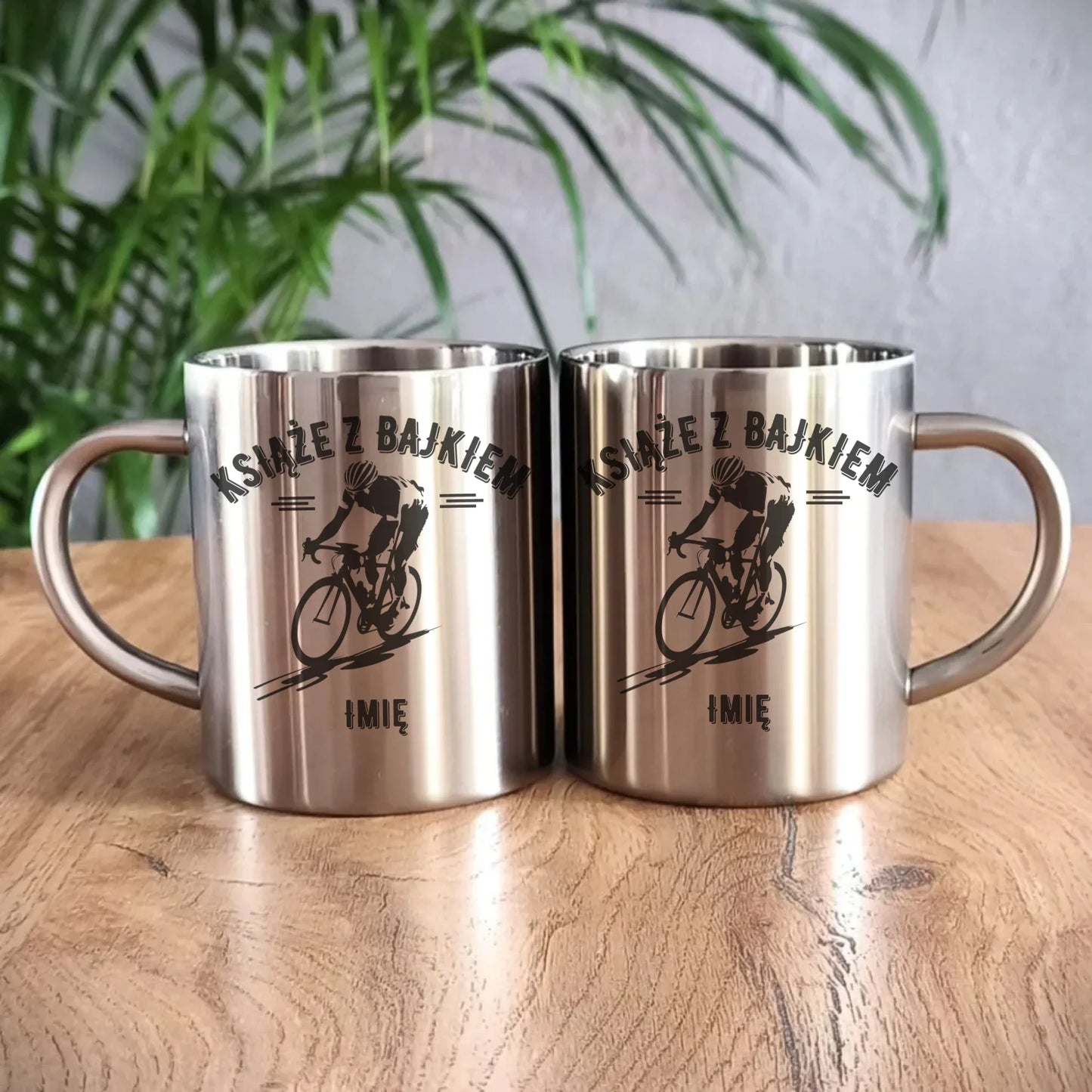 Książe z bajkiem | Kubek metalowy dla rowerzysty HR01 - StoryCups.pl
