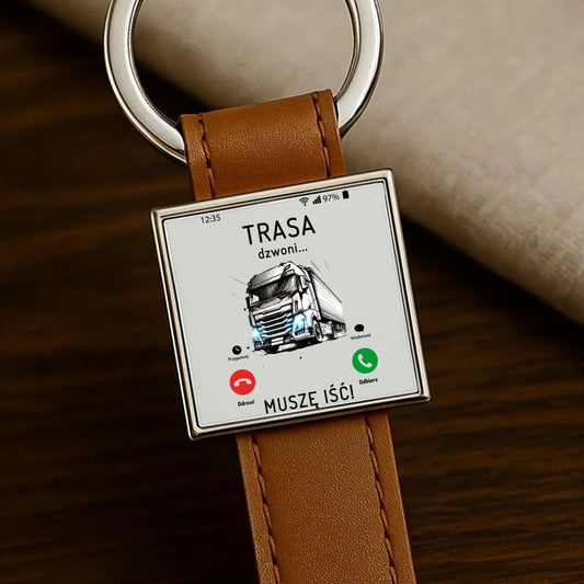 Trasa dzwoni muszę iść | Brelok dla kierowcy tira ZKT03 - StoryCups.pl
