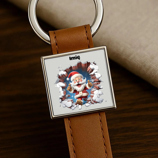 Mikołaj 3D | Personalizowany brelok świąteczny BN83 - StoryCups.pl