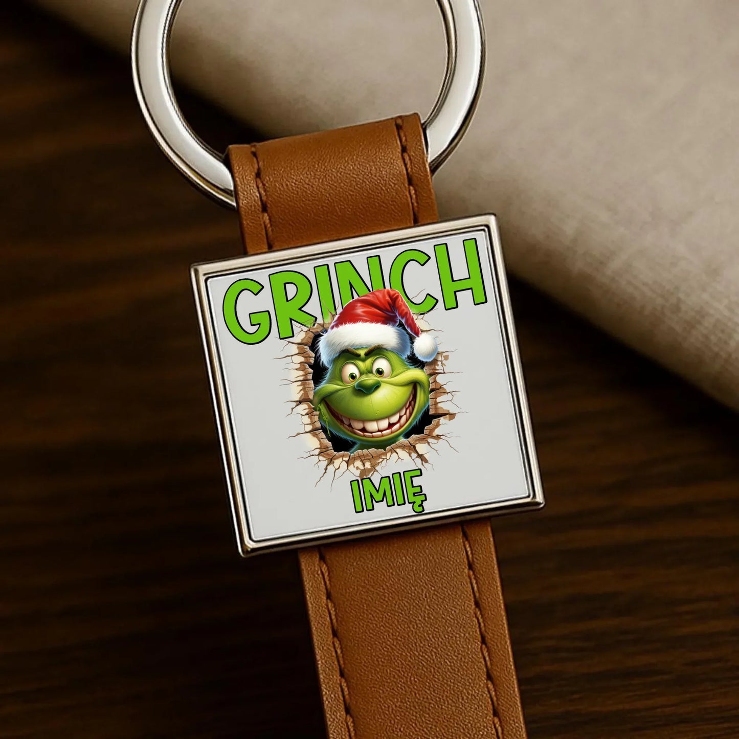 Grinch | Personalizowany brelok świąteczny BN112 - StoryCups.pl
