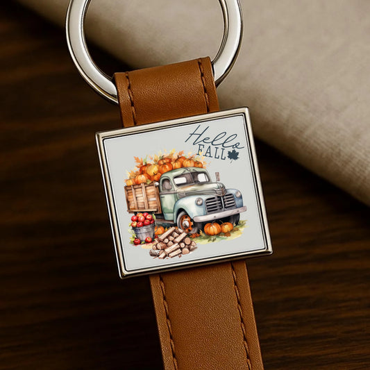Brelok jesienny – Hello Fall ciężarówka z dyniami JS08 - StoryCups.pl