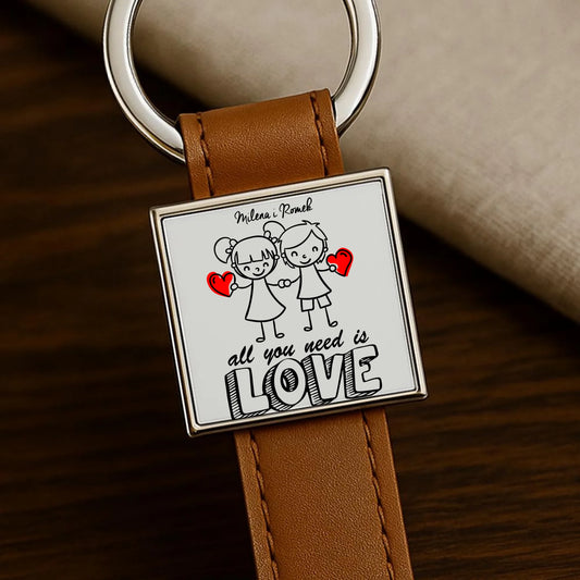 Brelok dla par - prezent dla chłopaka i dziewczyny - Love - personalizowany W13 - StoryCups.pl