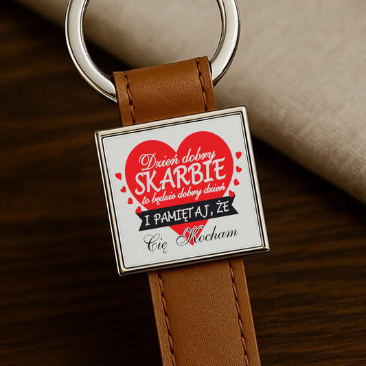 Brelok - prezent dla par - Dzień dobry Skarbie W02 - StoryCups.pl