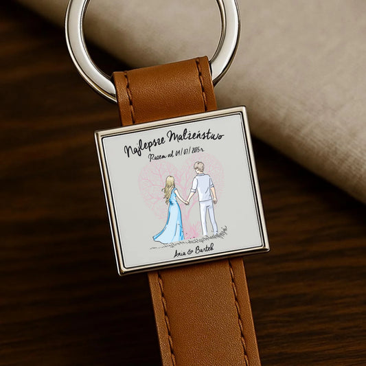 Brelok - prezent dla żony i męża Rocznica Ślubu - Najlepsze małżeństwo - personalizowany W03 - StoryCups.pl